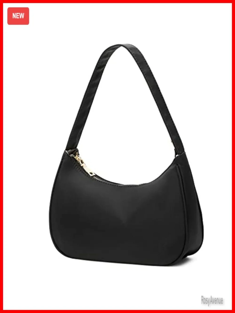PU Leather Hobo Tote Handbag with Zipper Closure Shoulder Bag